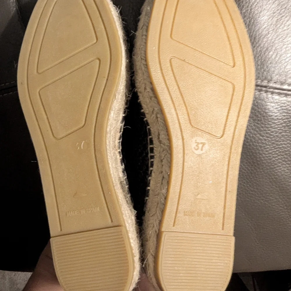 275 Central Manaea Mary Jane Espadrille Black & Natural NEW Size 37 Or US 7 $156